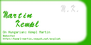 martin kempl business card